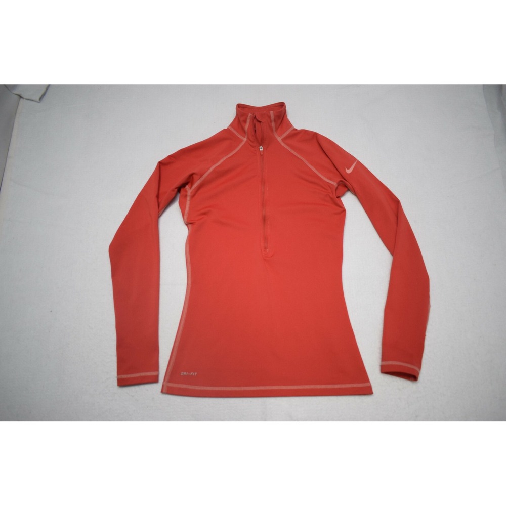 Nike Pro Fleece‎ Zip Neck Athletic Jacket Dri Fit Performance Pink Womens Small